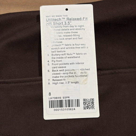 Lululemon Utilitech Relaxed -fit chocolate brown shorts 8 - Picture 8 of 10